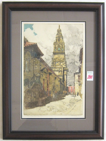 RUDOLPH VEIT COLORED ETCHING German 16fb6e