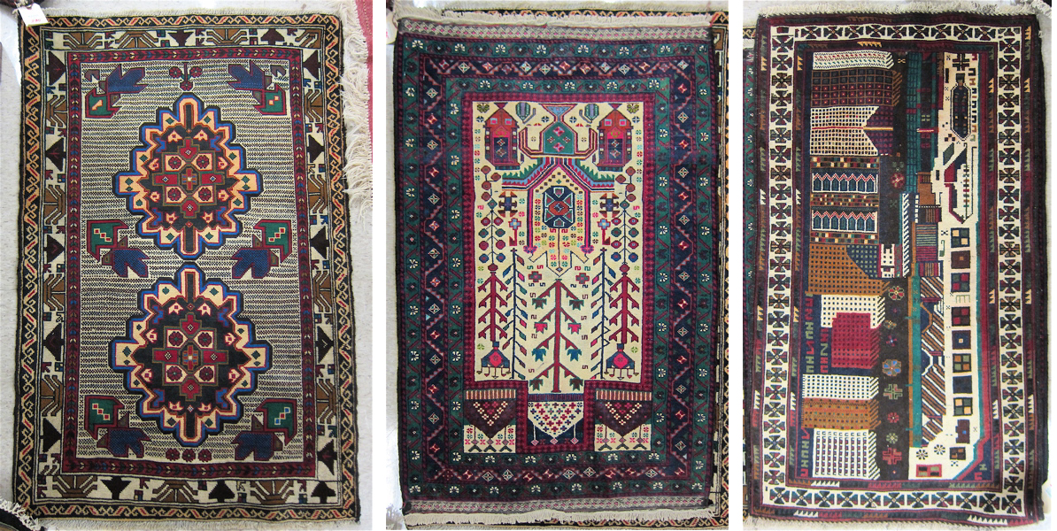 THREE HAND KNOTTED ORIENTAL AREA 16fb8d