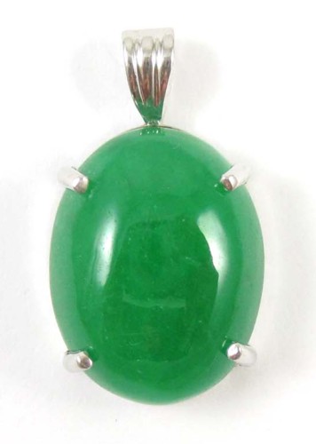 JADE AND WHITE GOLD PENDANT with 16fbdc