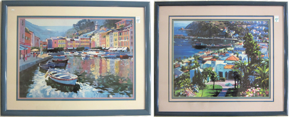 TWO LARGE COLOR OFFSET LITHOGRAPHS 16fbe5