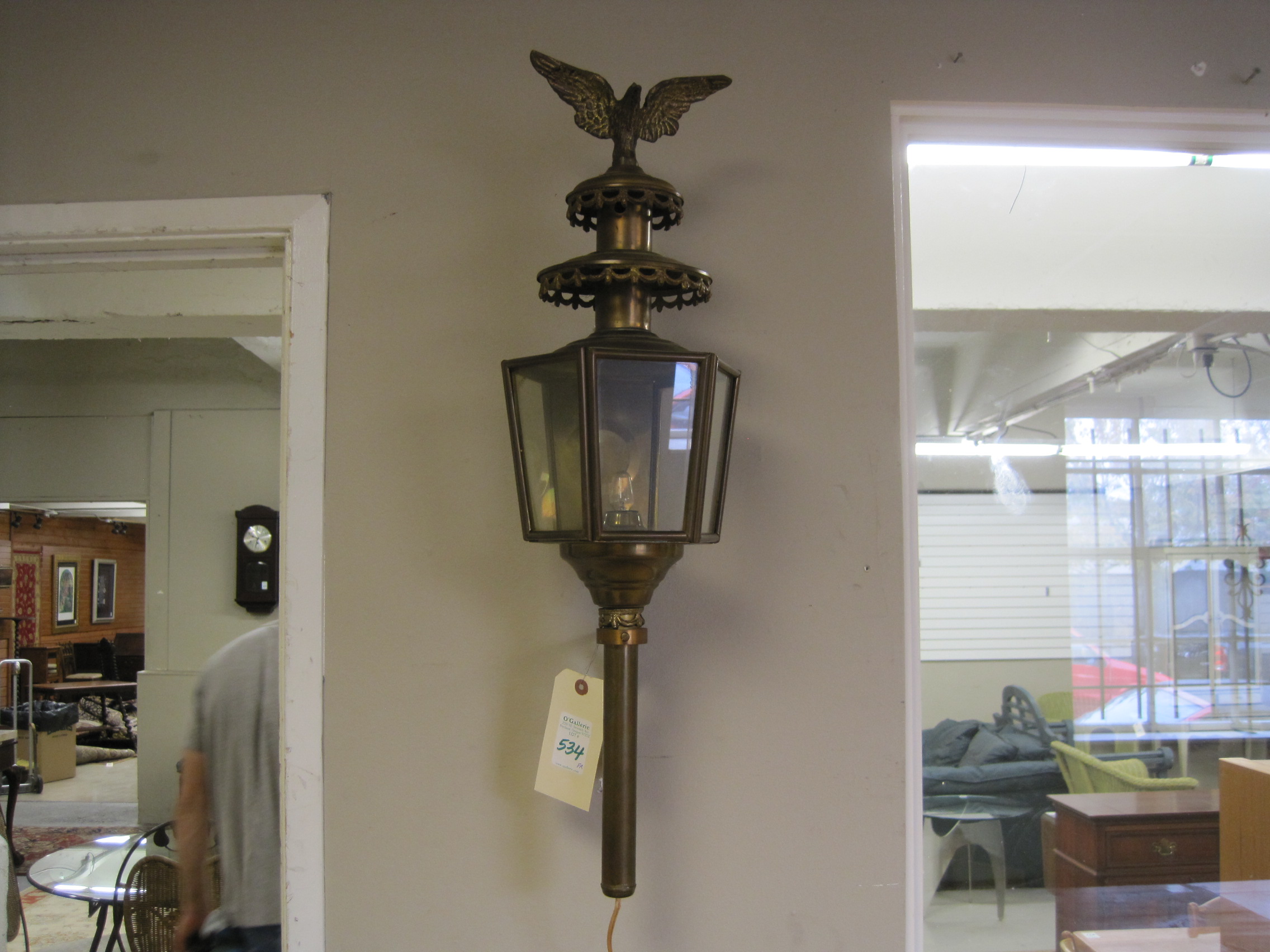 PAIR BRASS COACH LANTERNS each