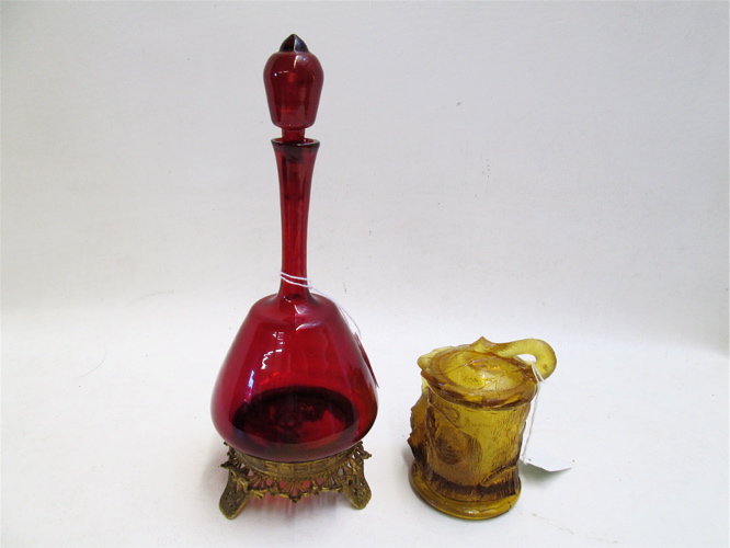 TWO COLLECTIBLES a ruby red glass 16fccb