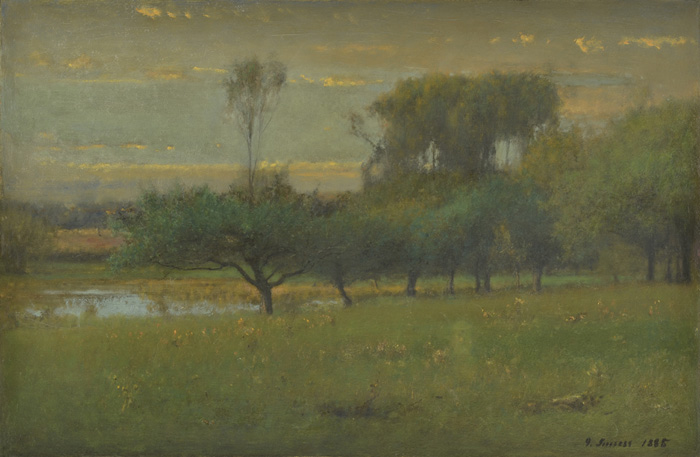 GEORGE INNESS OIL ON PANEL (American