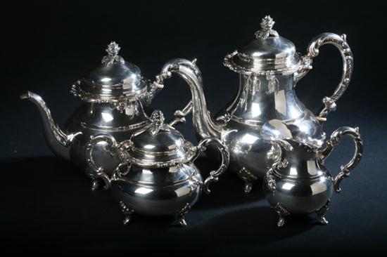 FOUR-PIECE STERLING SILVER TEA AND COFFEE