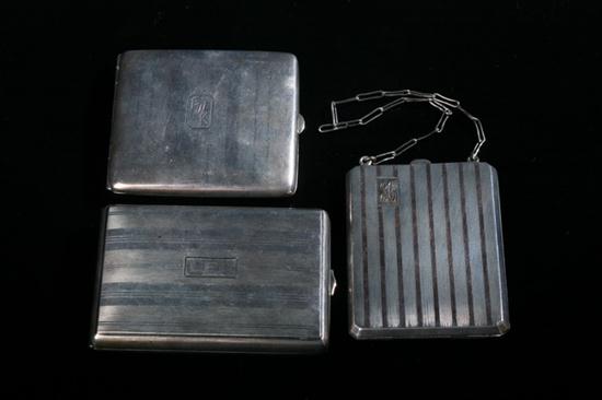 TWO STERLING SILVER CIGARETTE CASES 16fe04