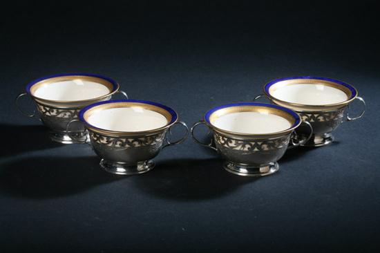 SET EIGHT STERLING SILVER BOUILLON CUPS.