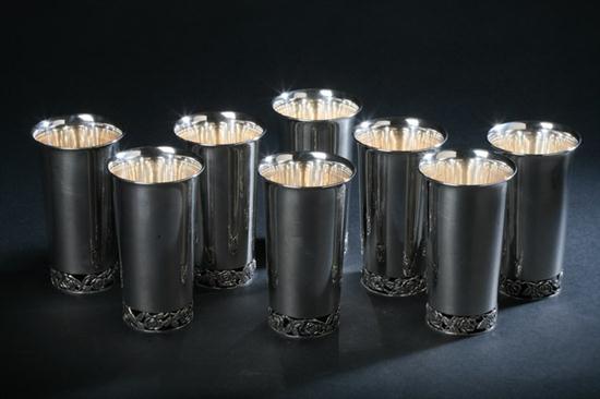 EIGHT STERLING SILVER CUPS 950 16fe07