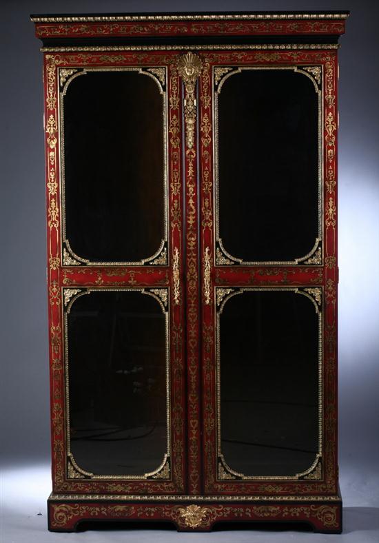 LOUIS XIV STYLE RED AND BLACK PAINTED 16fe44