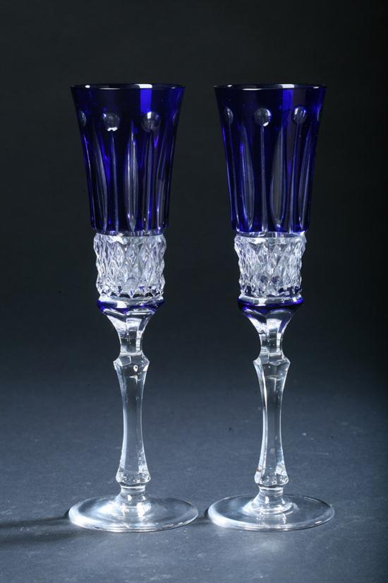 TWO FABERG? COBALT CRYSTAL XENIA