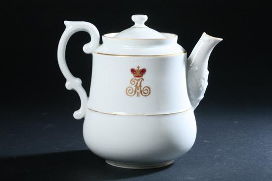 RUSSIAN NICHOLAS II PORCELAIN TEAPOT