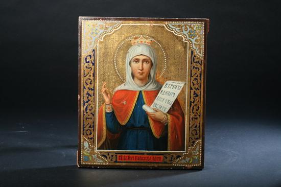 RUSSIAN ICON SAINT PARASKEVA 19th