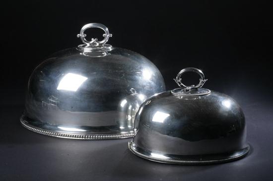 TWO ENGLISH SILVER PLATED MEAT