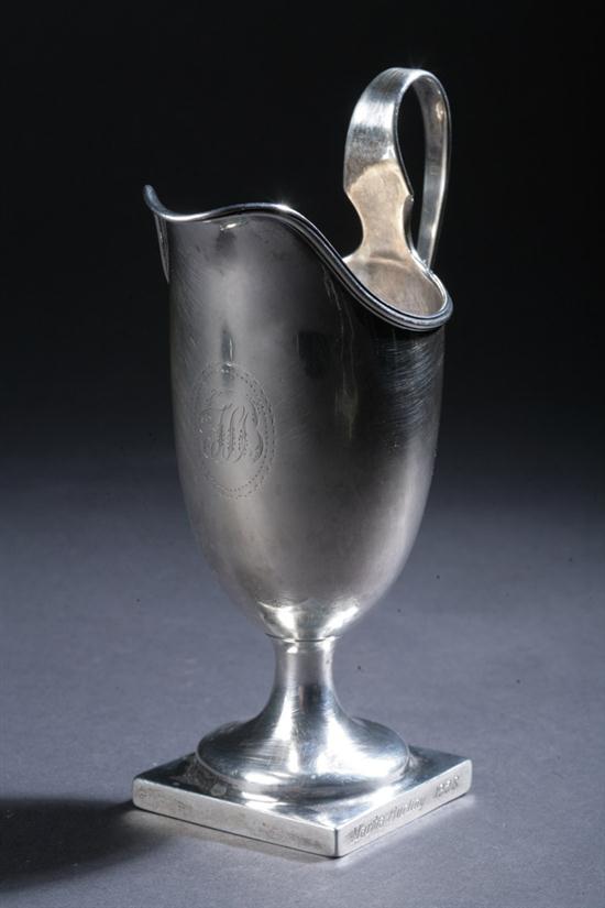 AMERICAN COIN SILVER PEDESTAL CREAMER