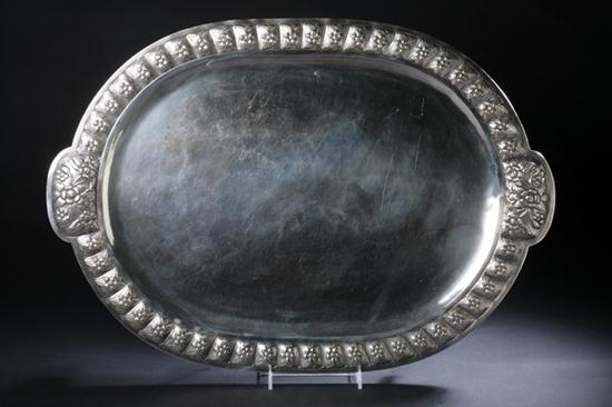 SANBORNS STERLING SILVER TRAY. mid-20th