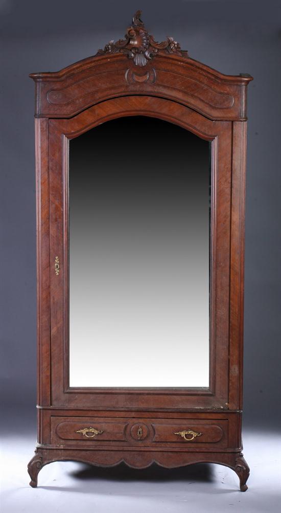 ROCOCO STYLE ROSEWOOD ARMOIRE 19th 16ff42