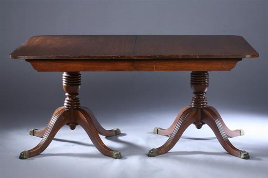 REGENCY STYLE MAHOGANY DOUBLE-PEDESTAL