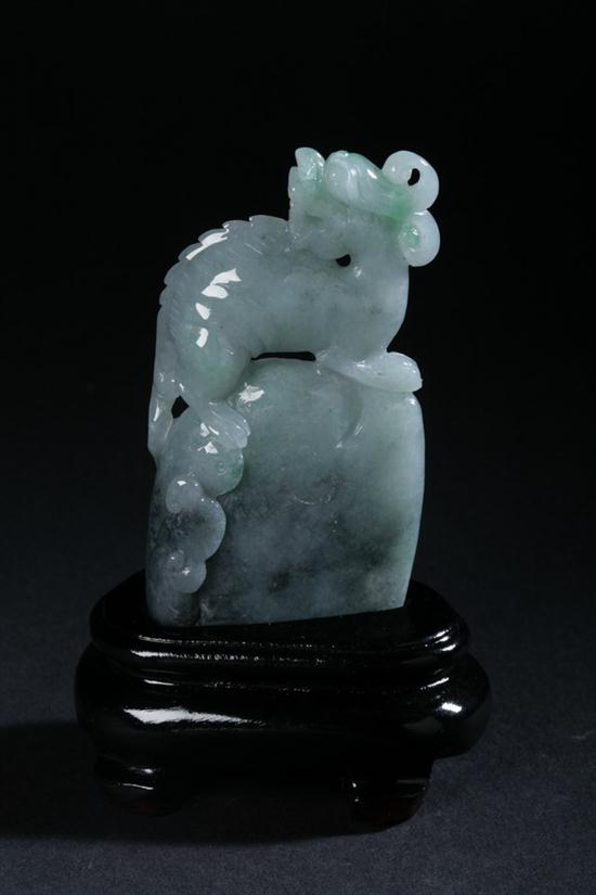 CHINESE APPLE GREEN AND GREY JADEITE