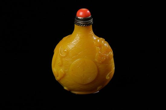 CHINESE YELLOW PEKING GLASS SNUFF 170008