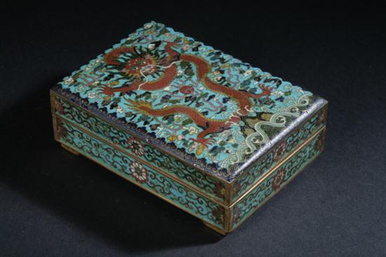 CHINESE CLOISONN ENAMEL RECTANGULAR 17003d