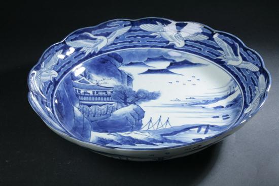 TWO JAPANESE BLUE AND WHITE PORCELAIN