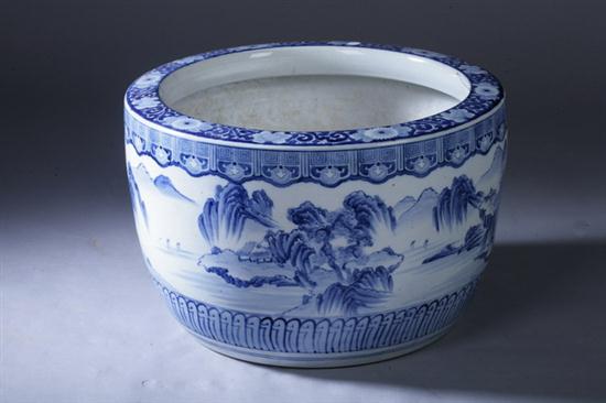 JAPANESE BLUE AND WHITE PORCELAIN JARDINI?RE