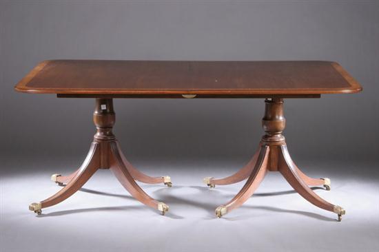 REGENCY STYLE MAHOGANY DOUBLE-PEDESTAL