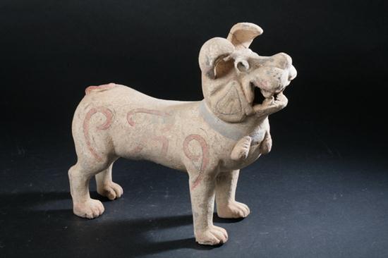 CHINESE POLYCHROME GREY POTTERY 170170