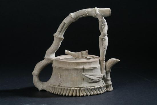 CHINESE YIXING TEA POT Bamboo form 170191