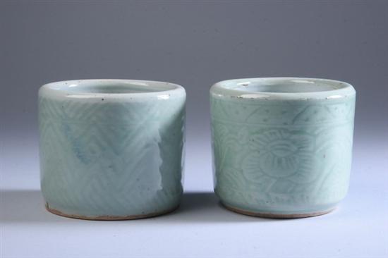 TWO CHINESE CELADON PORCELAIN CENSERS 170197