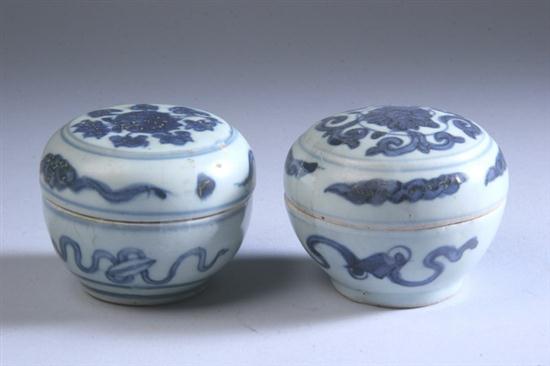 TWO CHINESE BLUE AND WHITE PORCELAIN 17019b