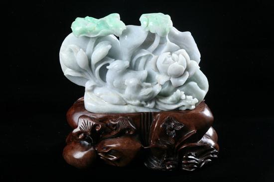 CHINESE CELADON AND APPLE GREEN JADEITE