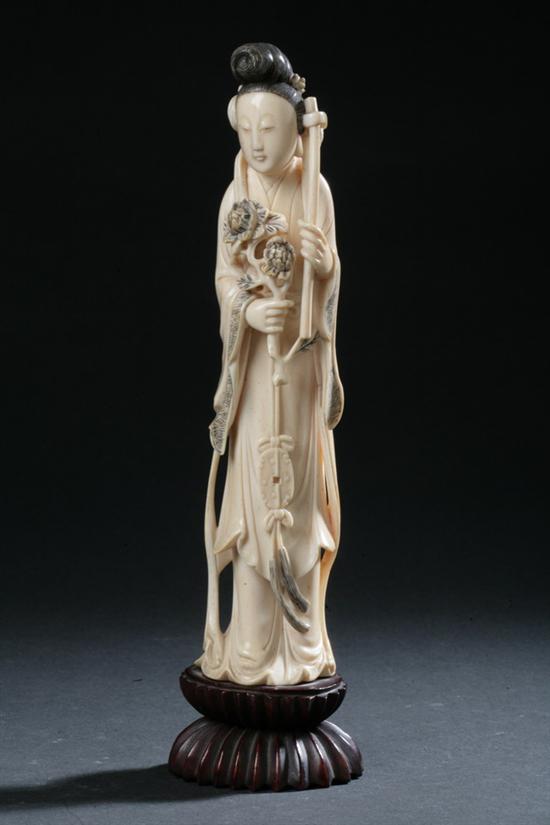 CHINESE IVORY FIGURE OF DEITY Qing