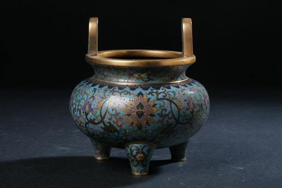 CHINESE CLOISONN ENAMEL CENSER 170250