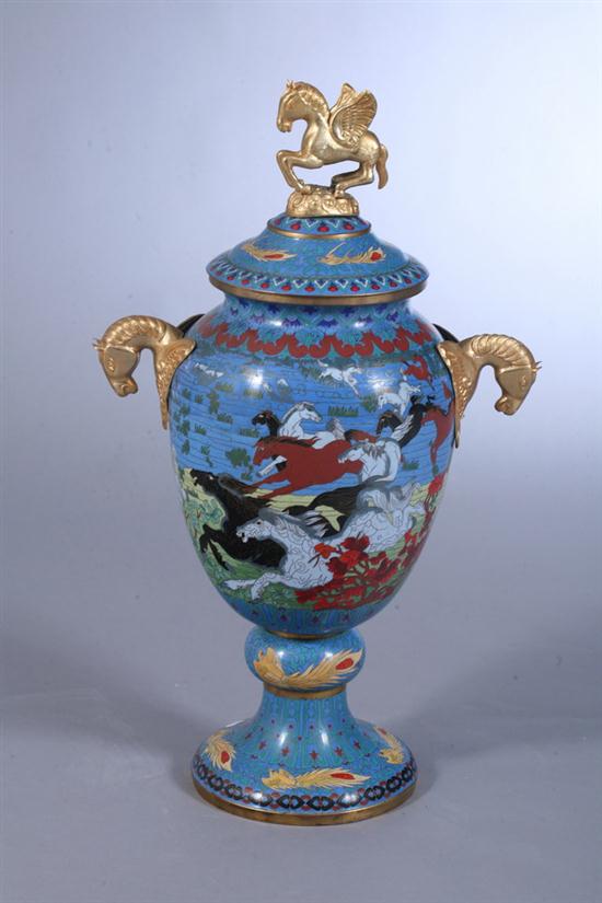 CHINESE CLOISONN? ENAMEL VASE AND