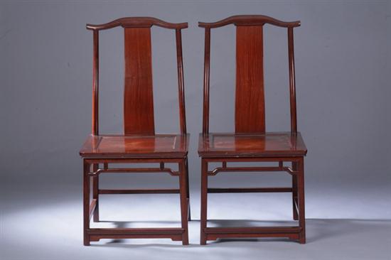 PAIR CHINESE MING STYLE SIDE CHAIRS  170276