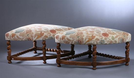 PAIR JACOBEAN STYLE FRUITWOOD OVER-SCALE