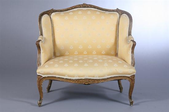 LOUIS XV STYLE PAINTED AND PARCEL-GILT