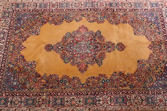 PERSIAN YAZD RUG. - 9 ft. 6 in.