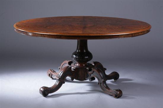 ENGLISH ROCOCO REVIVAL BURL WALNUT 1703e8