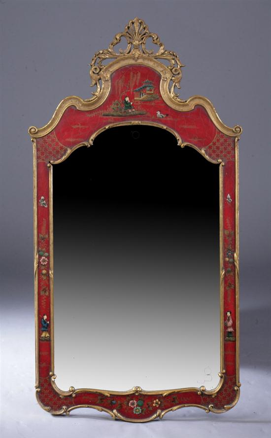 GEORGE II STYLE RED JAPANNED LOOKING 1703f6