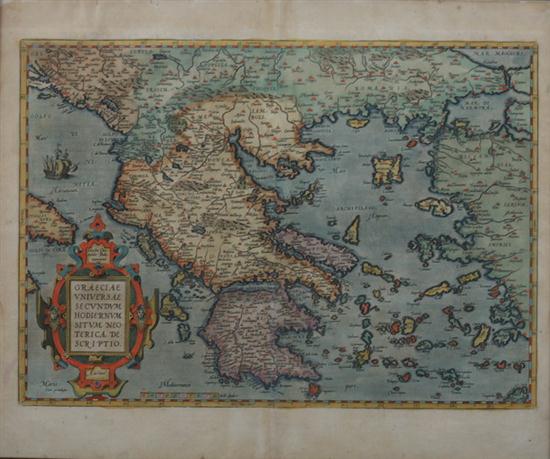 ORTELIUS GRAECIAE UNIVERSAE SECUNDUM 17040d