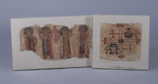 TWO COPTIC TEXTILE FRAGMENTS OF