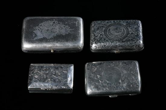 FOUR TURKISH SILVER BOXES. - Weight: