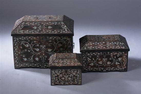 THREE NESTED MOROCCAN MOTHER OF PEARL 1704a9