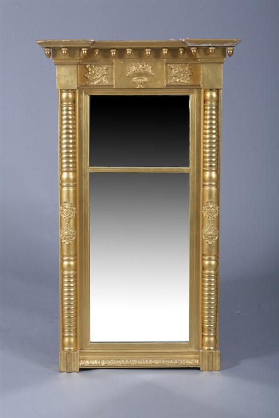 ENGLISH REGENCY GILT WOOD PIER-MIRROR