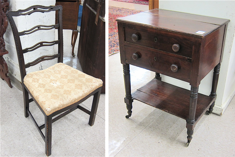 COUNTRY CHAIR AND WORK TABLE American 1705e6