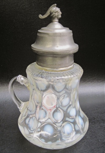 AMERICAN ART GLASS SYRUP PITCHER 17060a