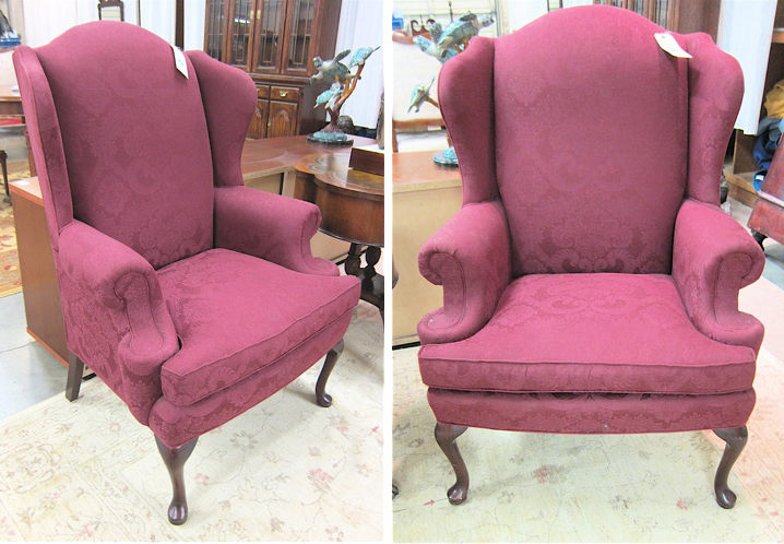 A PAIR OF QUEEN ANNE STYLE WINGBACK 1706a9