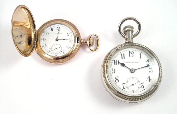 TWO SETH THOMAS POCKET WATCHES  1706f1