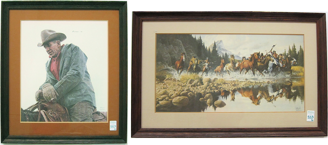 TWO COLOR LITHOGRAPHS: James Bama